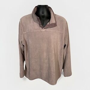 32 Degrees‎ Ladies' Button Snap Neck Fleece Pullover 2XL